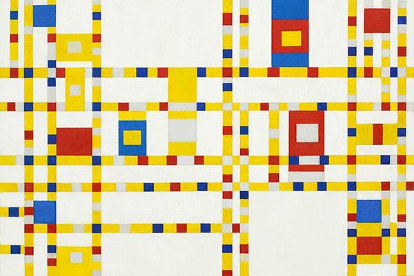 Piet Mondrian: Najdôležitejšie diela-Broadway Boogie-Woogie (1942-1943)