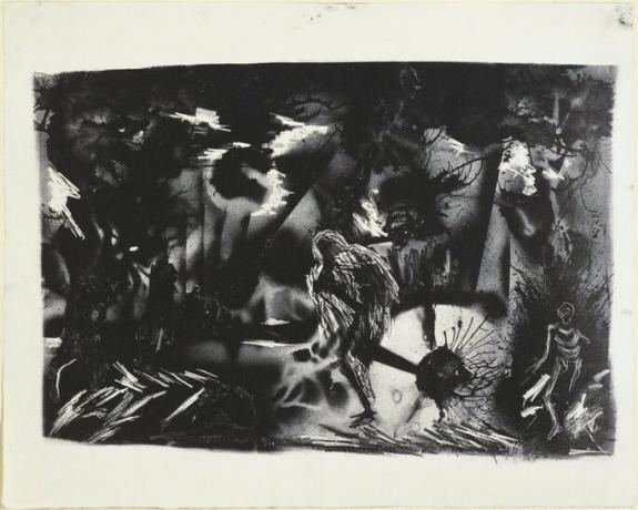 Figuren in einer Landschaft von Jackson Pollock (1937)