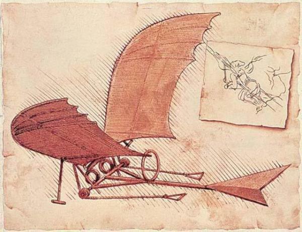 De viktigste oppfinnelsene til Leonardo da Vinci - Flymaskiner