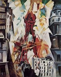 Peintures d'avant-garde célèbres - Tour Eiffel rouge, par Robert Delaunay (1911)